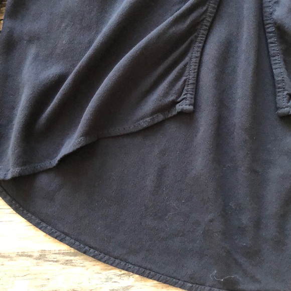 xhilaration black bell sleeve tie front top - Picture 6 of 10